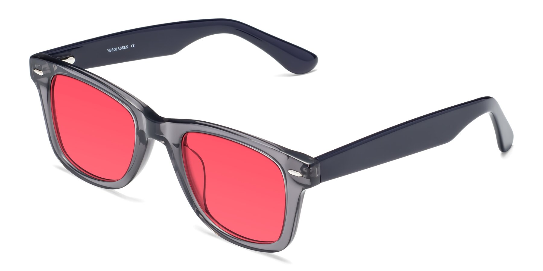 Angle of Rocky in Transprent Grey with Pink Tinted Lenses