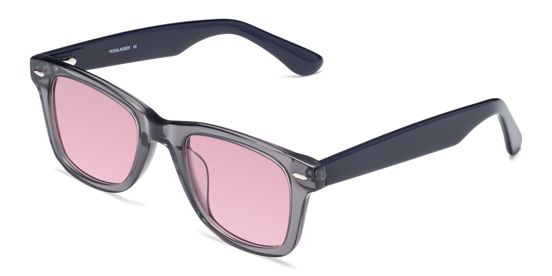 Angle of Rocky in Transprent Grey with Light Wine Tinted Lenses