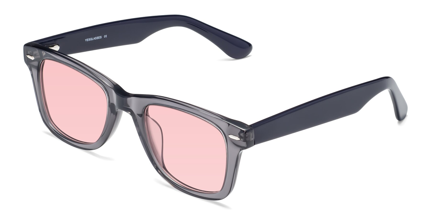 Angle of Rocky in Transprent Grey with Light Garnet Tinted Lenses