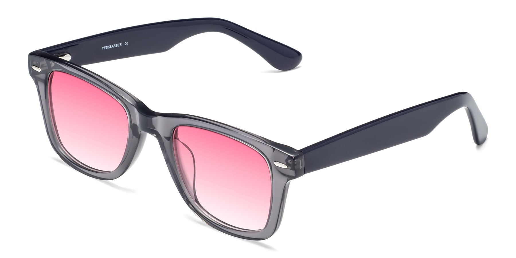 Angle of Rocky in Transprent Grey with Pink Gradient Lenses