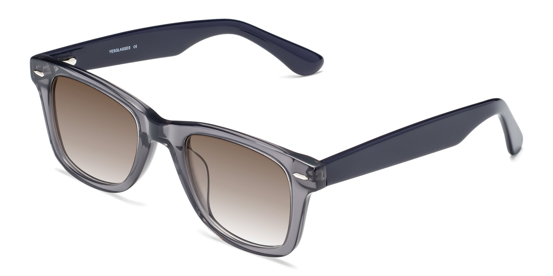 Angle of Rocky in Transprent Grey with Brown Gradient Lenses