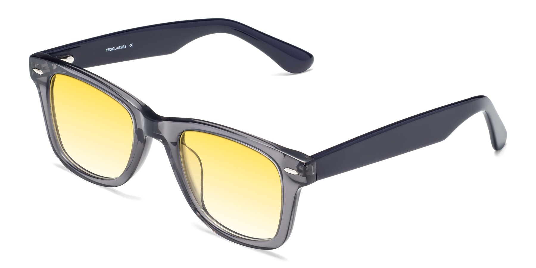 Angle of Rocky in Transprent Grey with Yellow Gradient Lenses