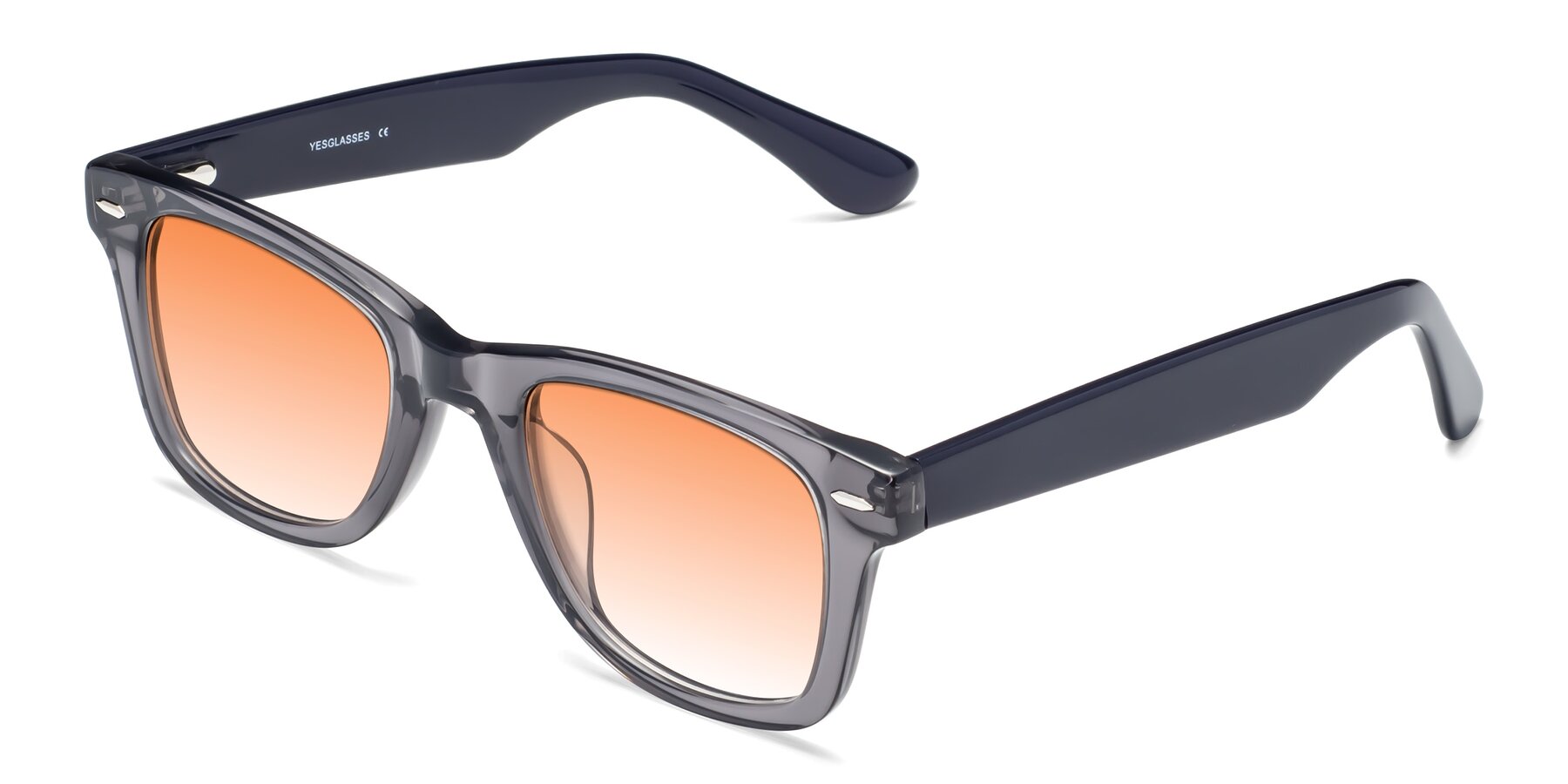 Angle of Rocky in Transprent Grey with Orange Gradient Lenses