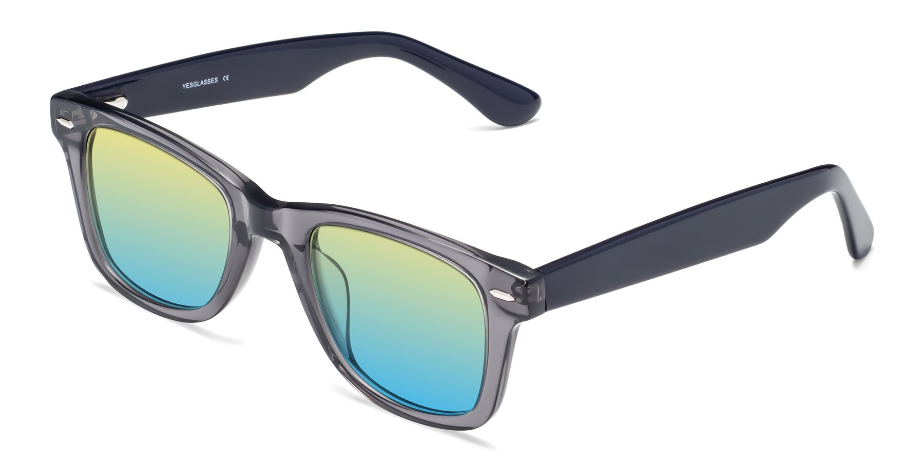 Angle of Rocky in Transprent Grey with Yellow / Blue Gradient Lenses