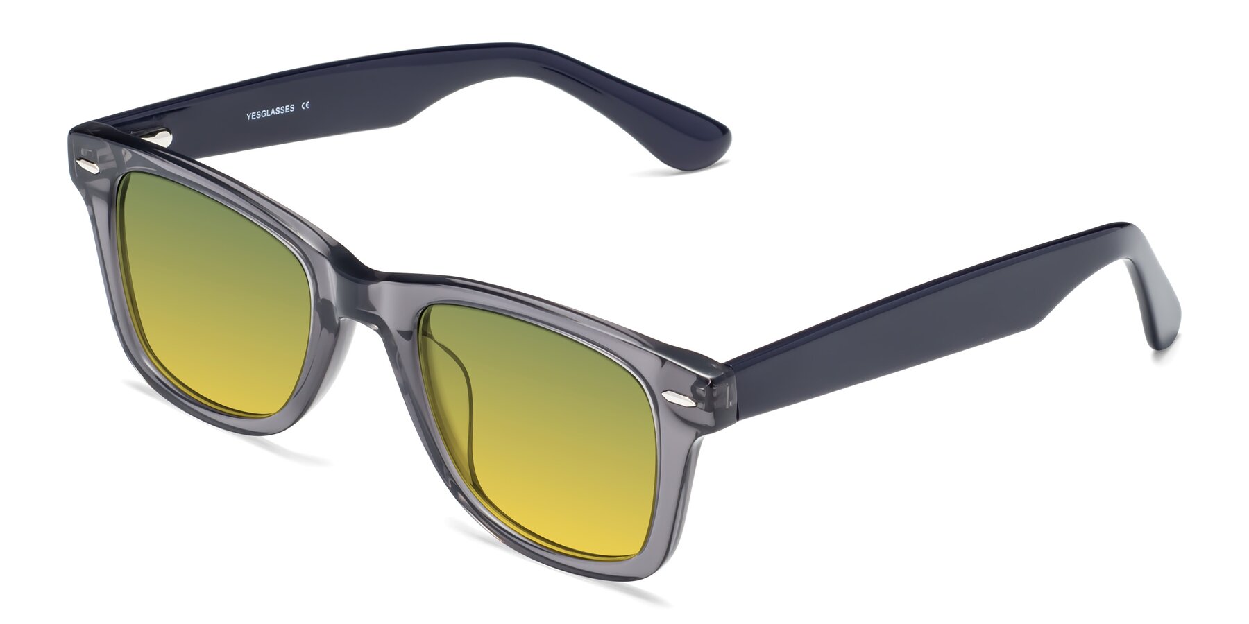 Angle of Rocky in Transprent Grey with Green / Yellow Gradient Lenses