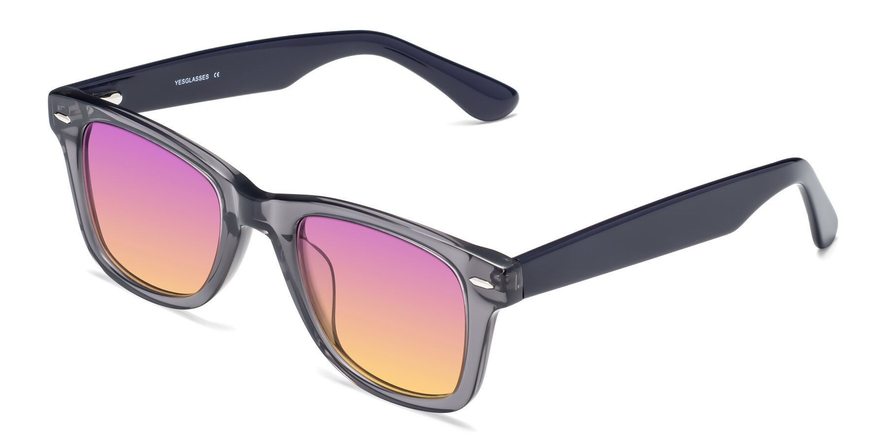 Angle of Rocky in Transprent Grey with Purple / Yellow Gradient Lenses