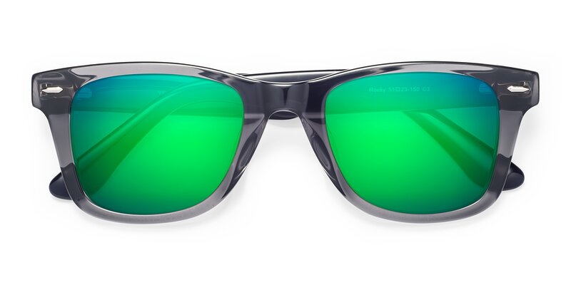 Rocky - Transprent Grey Flash Mirrored Sunglasses