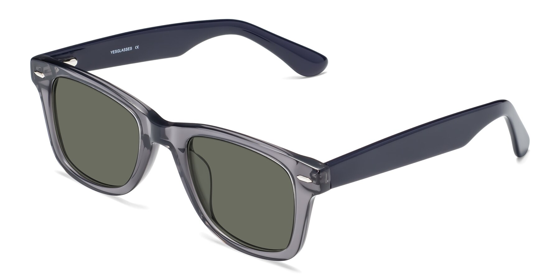 Angle of Rocky in Transprent Grey with Gray Polarized Lenses