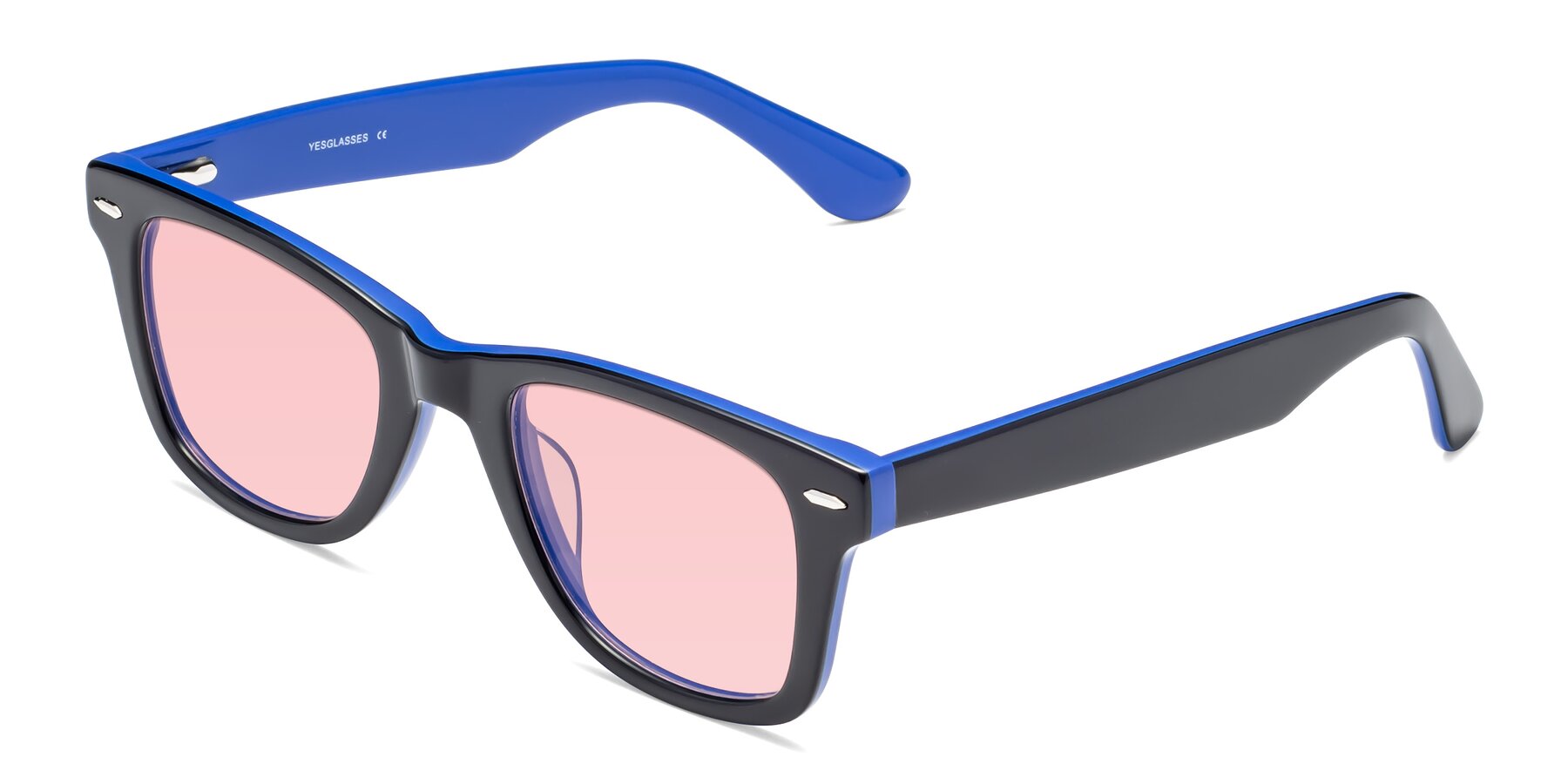 Angle of Rocky in Black-Blue with Light Garnet Tinted Lenses