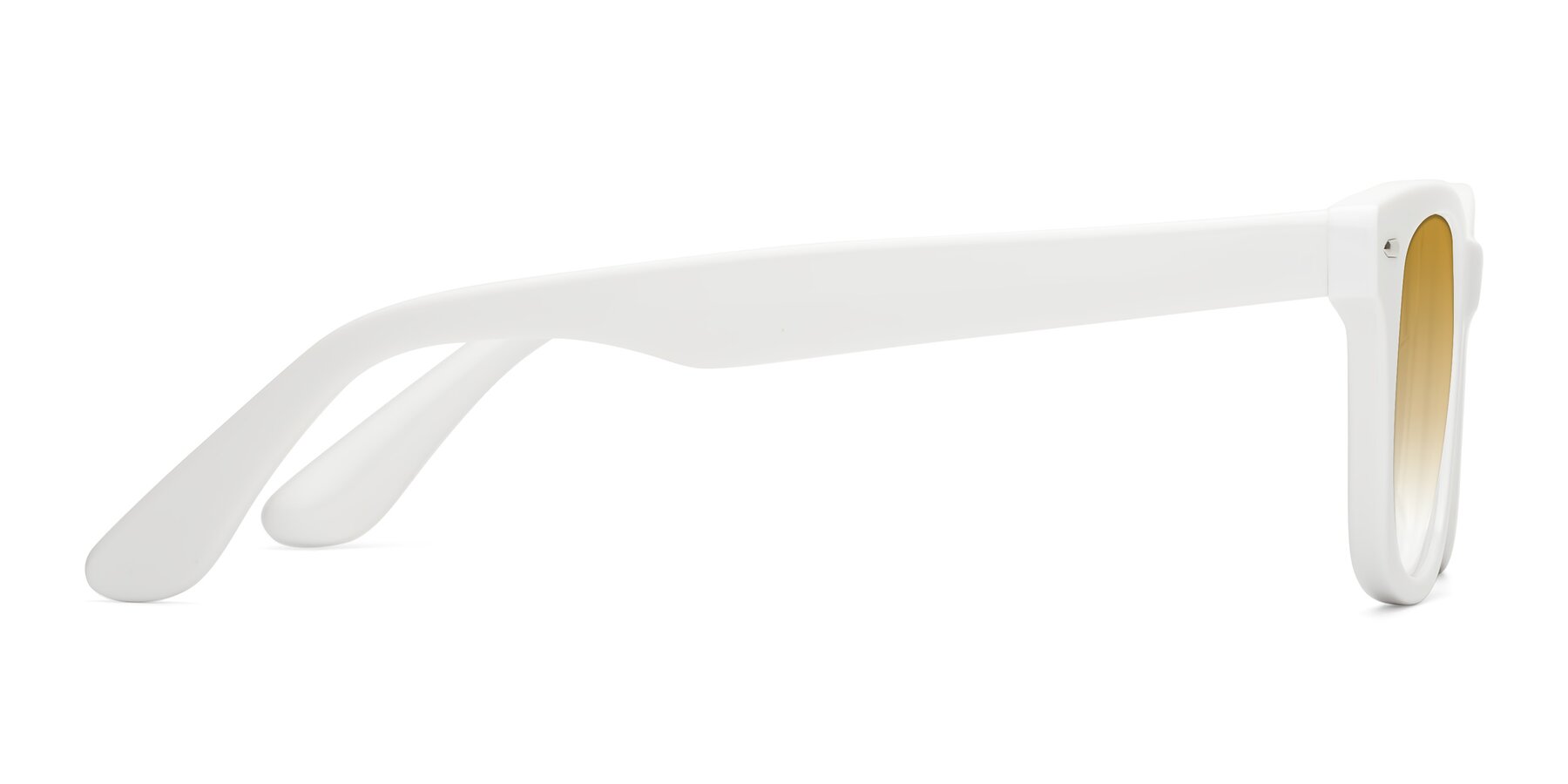 Side of Rocky in White with Champagne Gradient Lenses