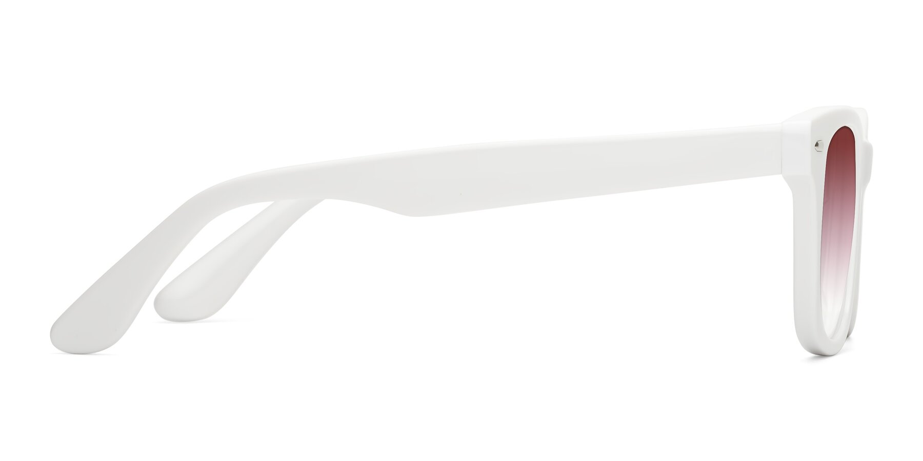 Side of Rocky in White with Garnet Gradient Lenses