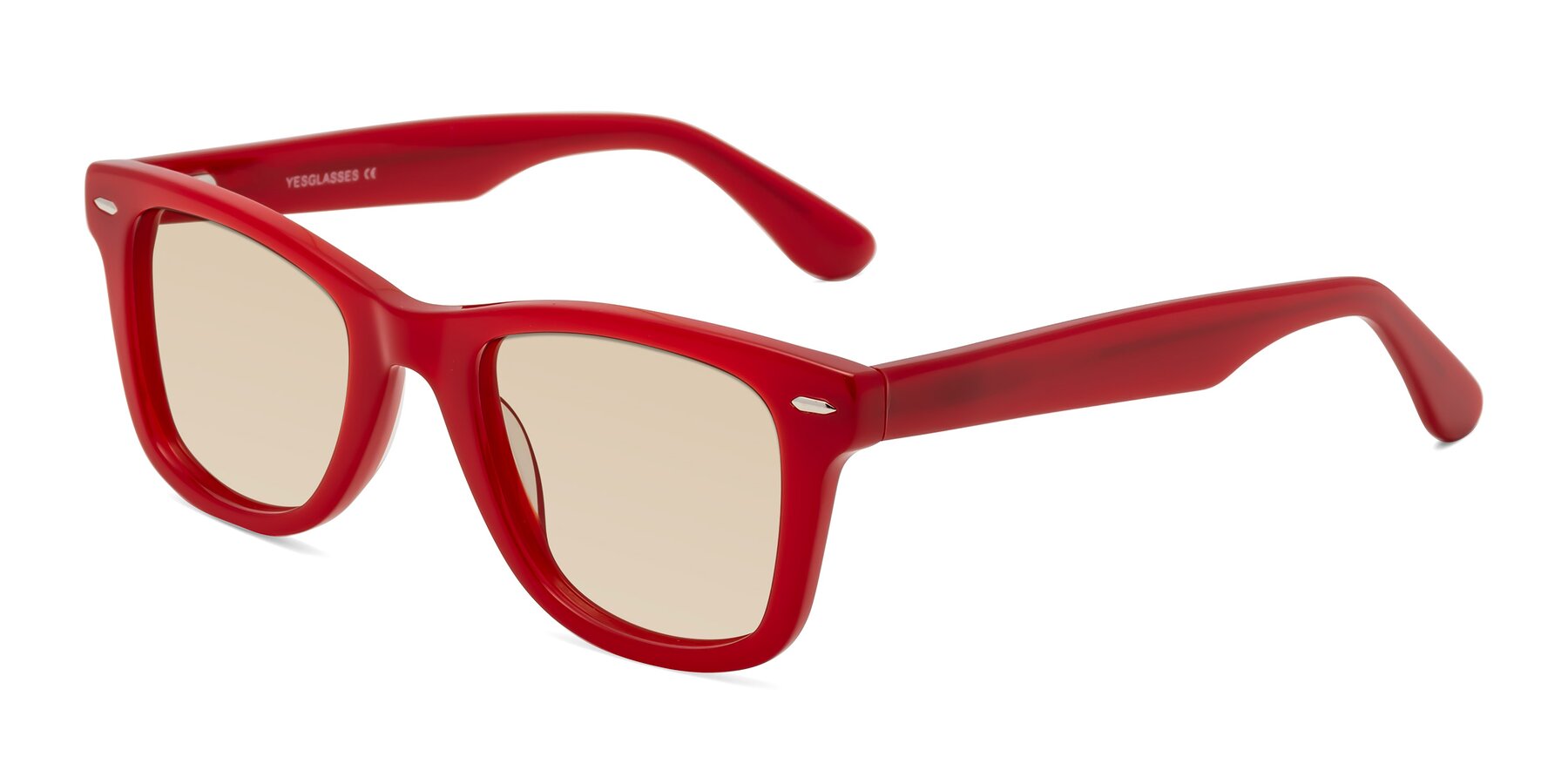 Angle of Rocky in Red with Light Brown Tinted Lenses
