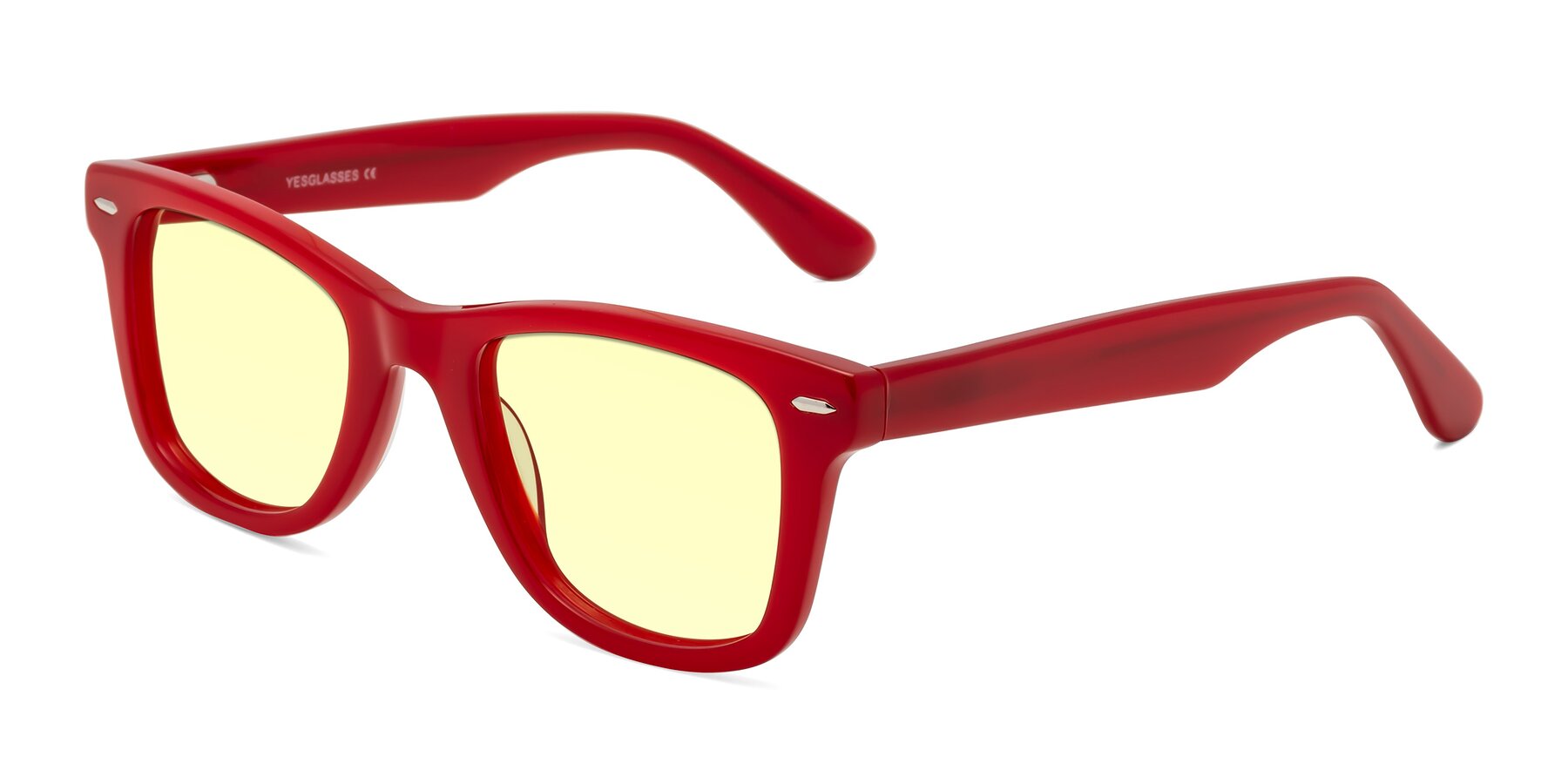 Angle of Rocky in Red with Light Yellow Tinted Lenses