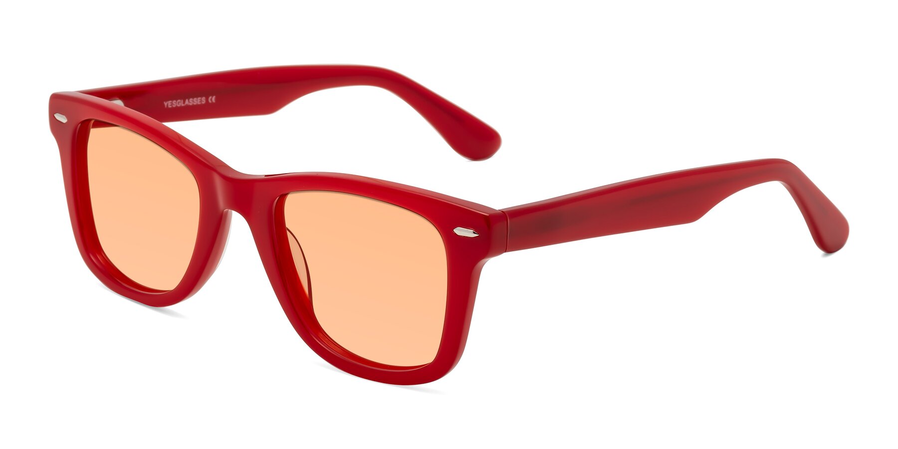 Angle of Rocky in Red with Light Orange Tinted Lenses