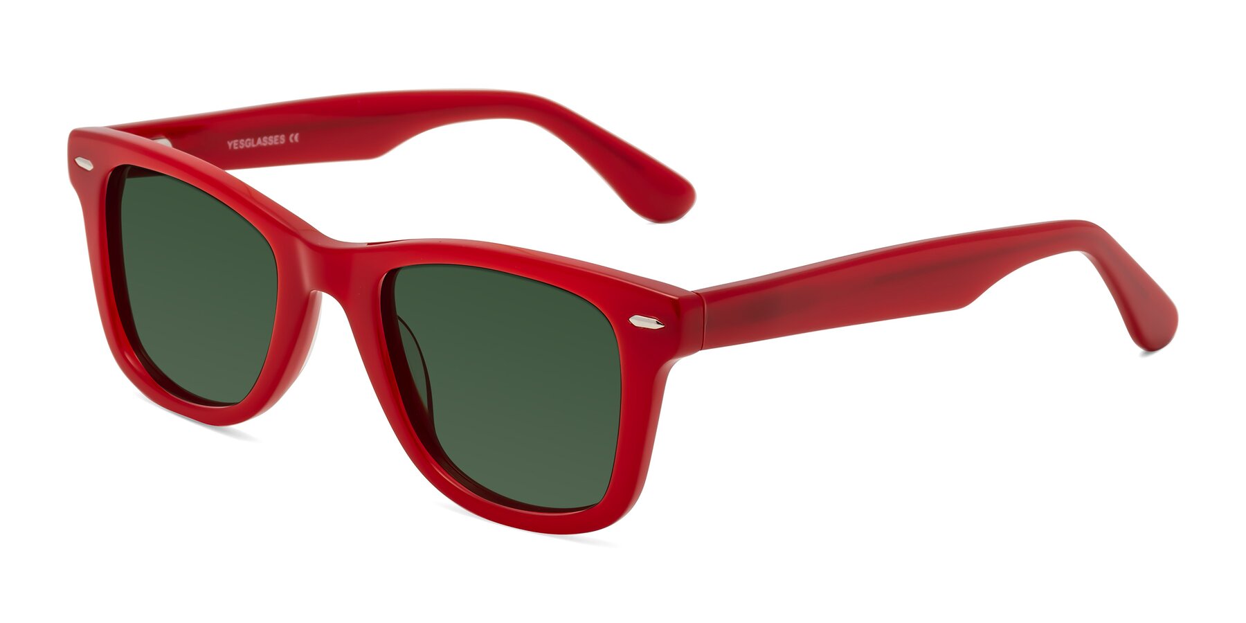 Angle of Rocky in Red with Green Tinted Lenses