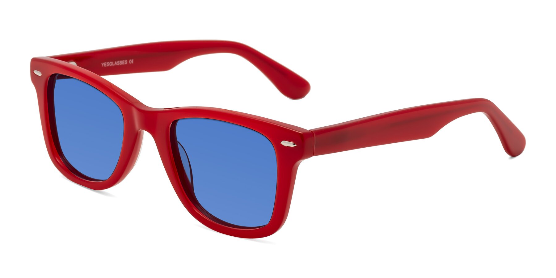 Angle of Rocky in Red with Blue Tinted Lenses