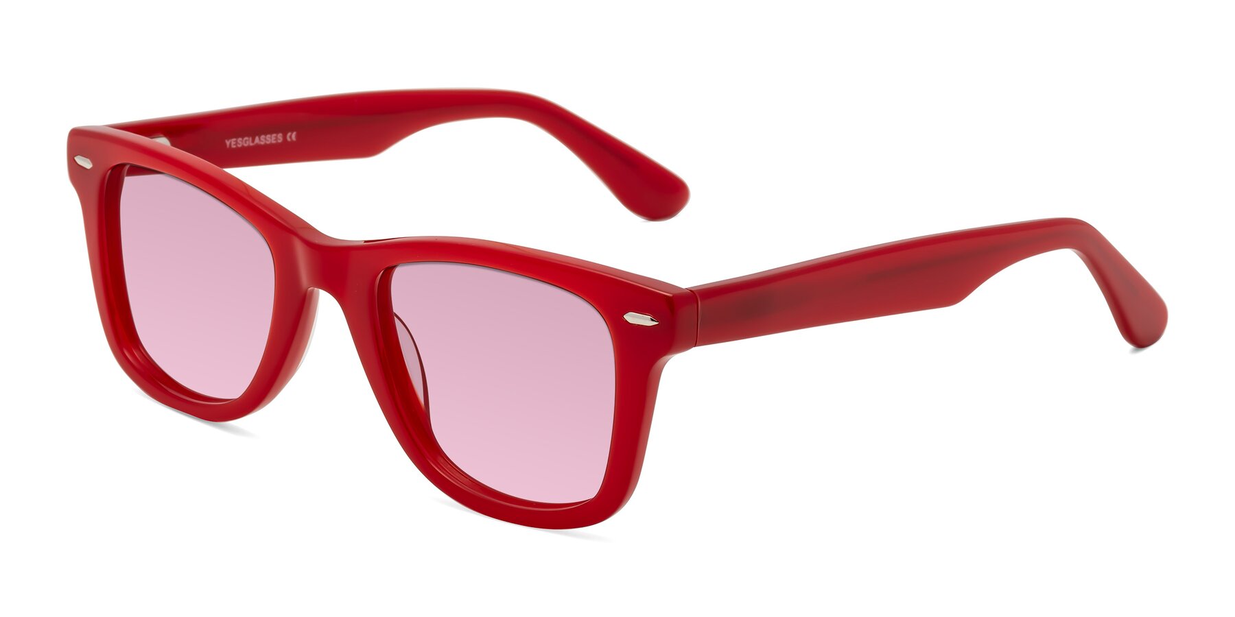 Angle of Rocky in Red with Light Wine Tinted Lenses