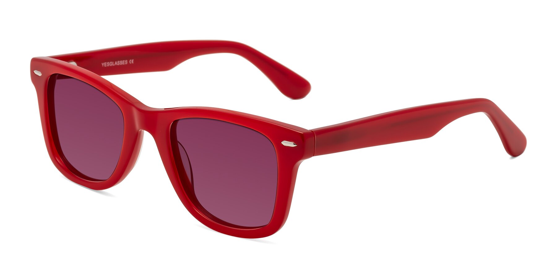 Angle of Rocky in Red with Wine Tinted Lenses