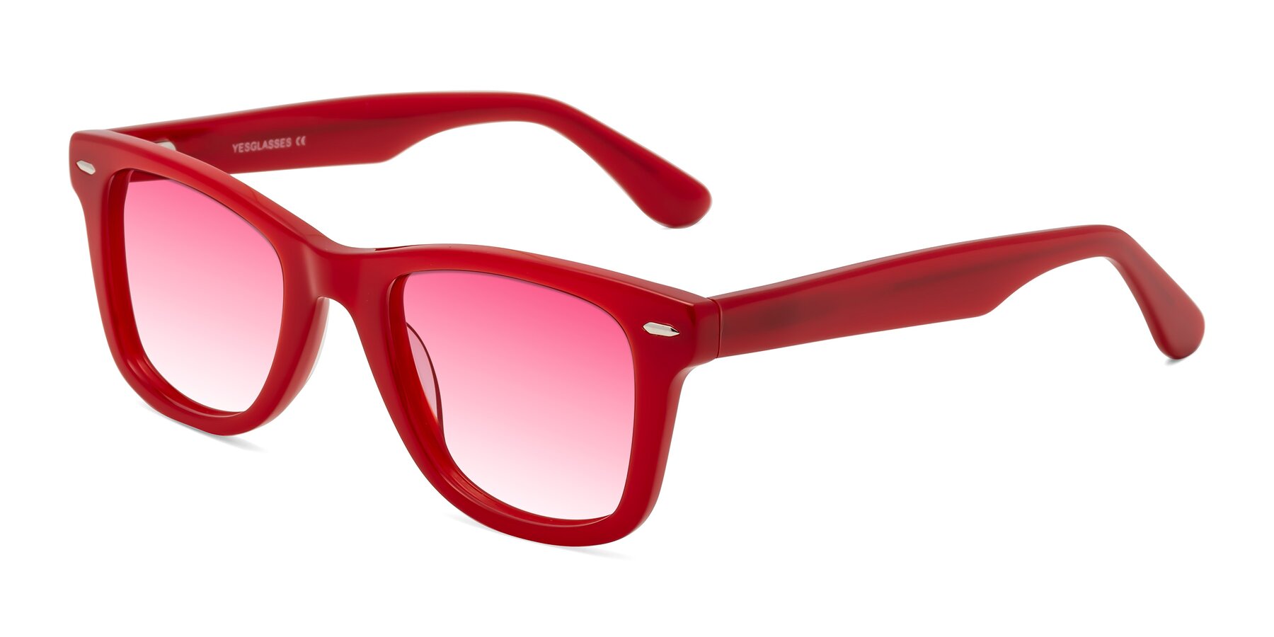 Angle of Rocky in Red with Pink Gradient Lenses