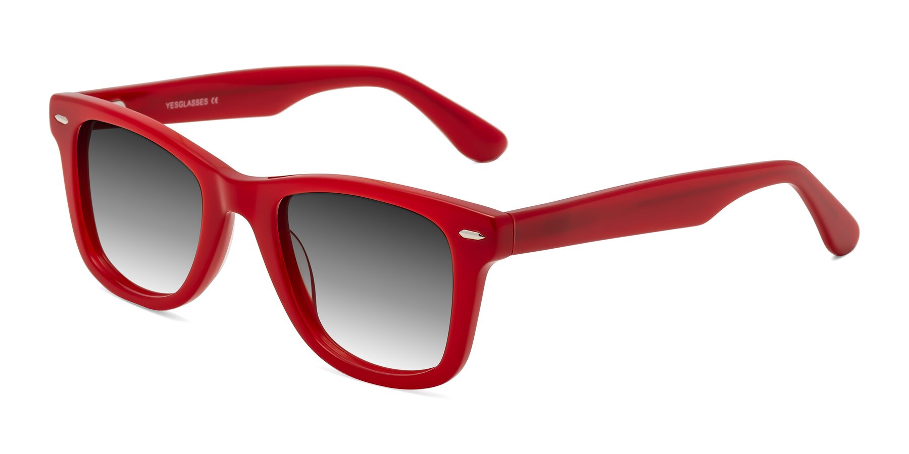 Angle of Rocky in Red with Gray Gradient Lenses