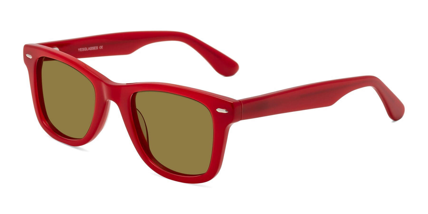 Angle of Rocky in Red with Brown Polarized Lenses