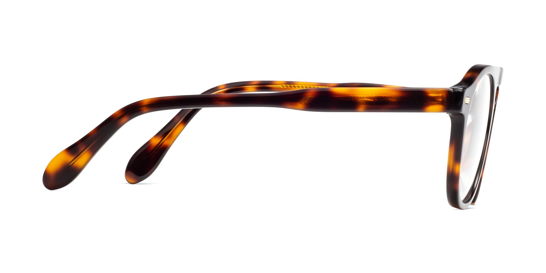 Side of Mufasa in Tortoise with Clear Reading Eyeglass Lenses