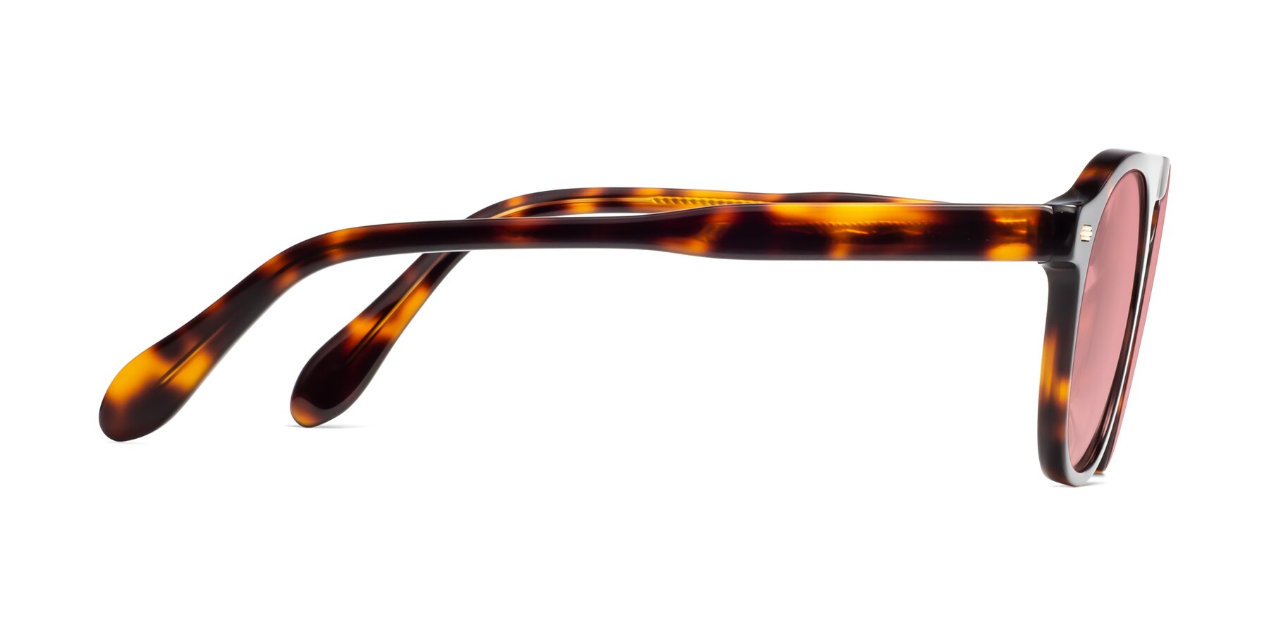 Side of Mufasa in Tortoise with Medium Garnet Tinted Lenses