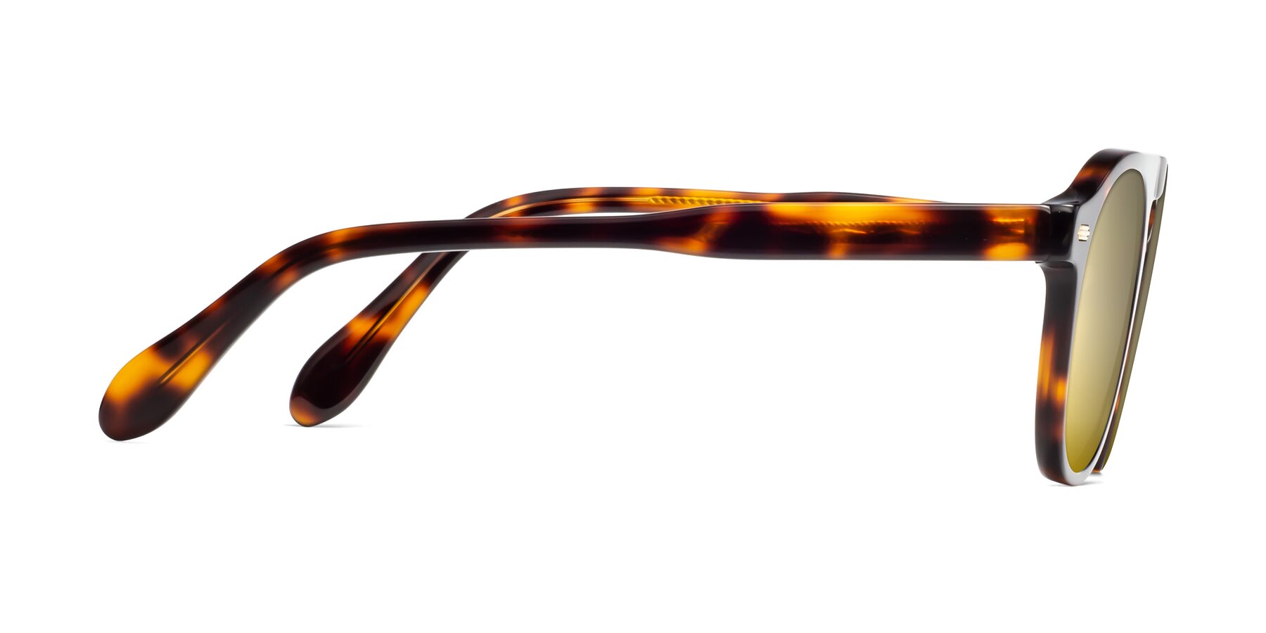 Side of Mufasa in Tortoise with Gold Mirrored Lenses