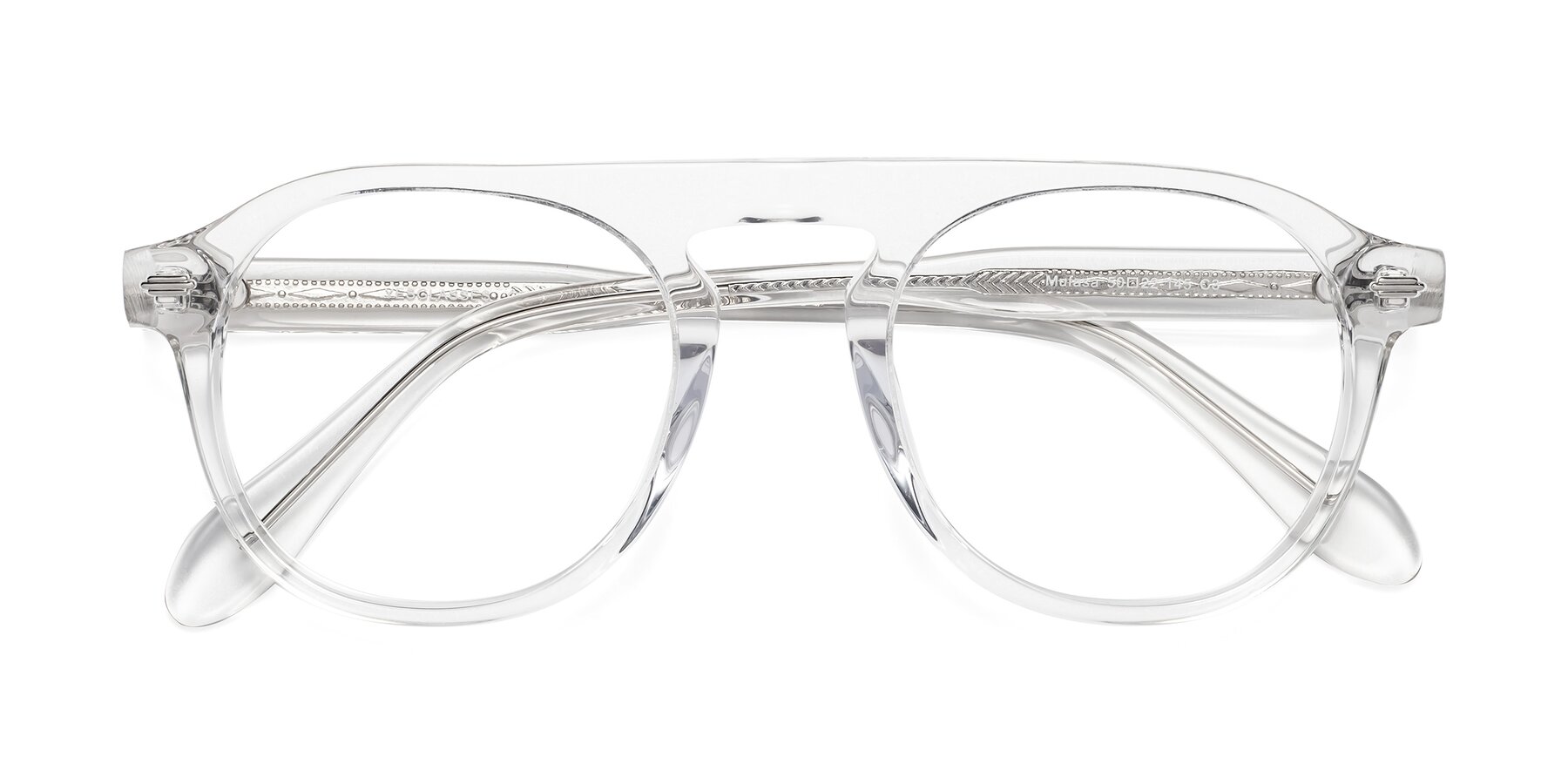 Clear Browline Wrap Around Grandpa Eyeglasses - Mufasa
