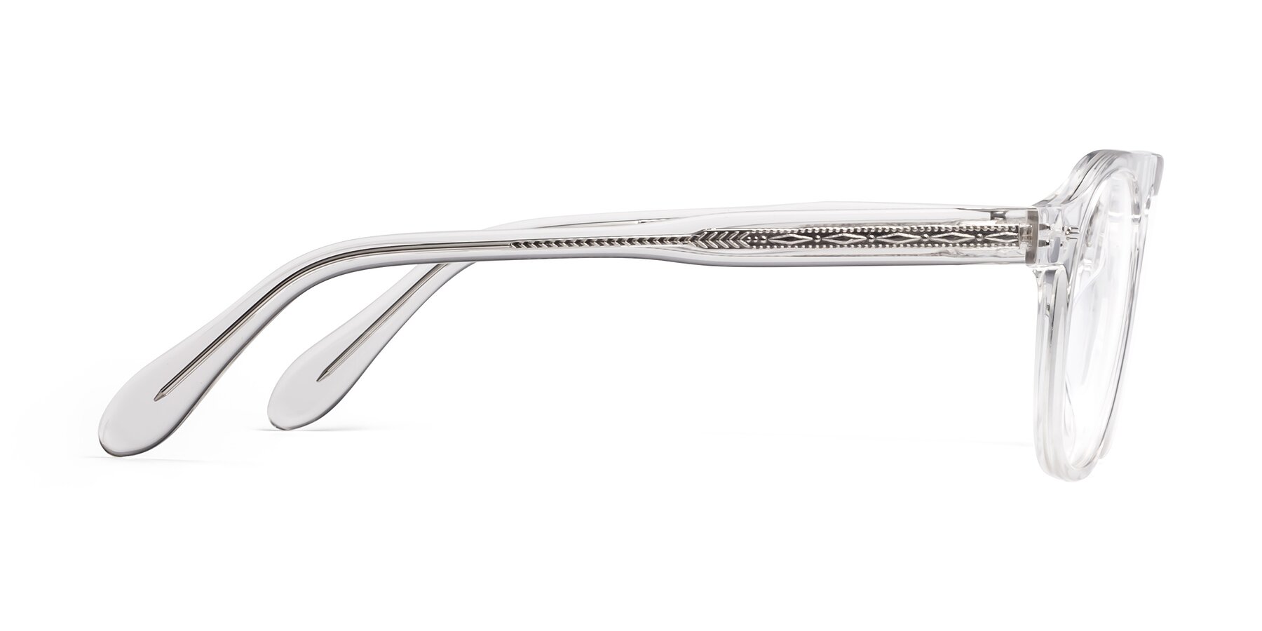 Clear Browline Wrap Around Grandpa Eyeglasses - Mufasa
