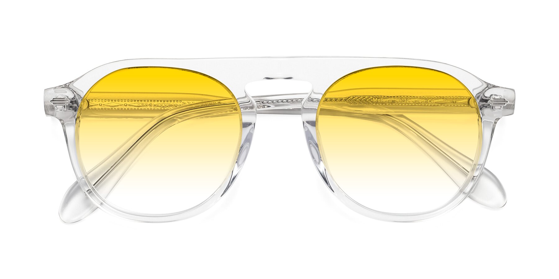 Folded Front of Mufasa in Clear with Yellow Gradient Lenses