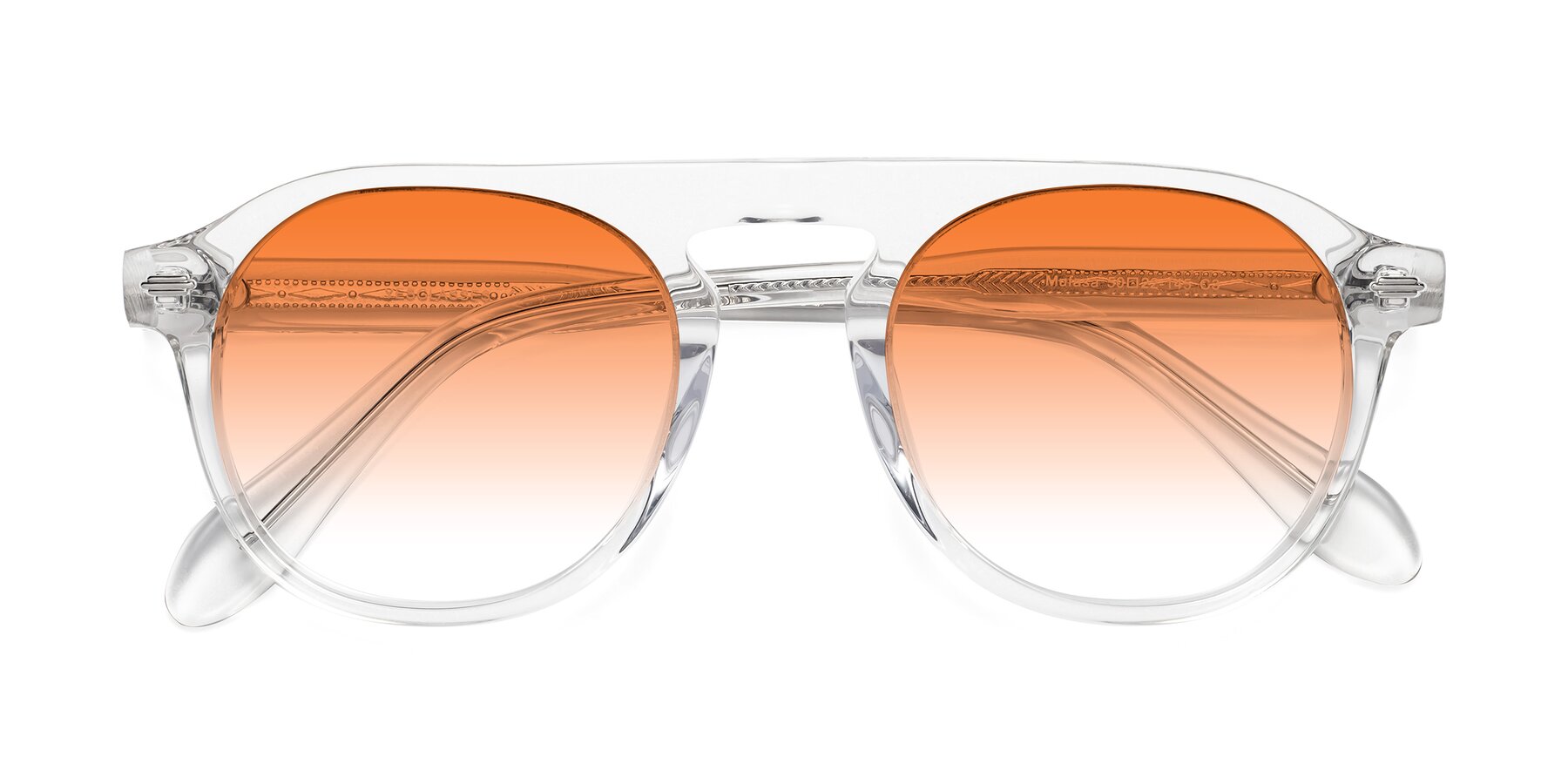 Folded Front of Mufasa in Clear with Orange Gradient Lenses