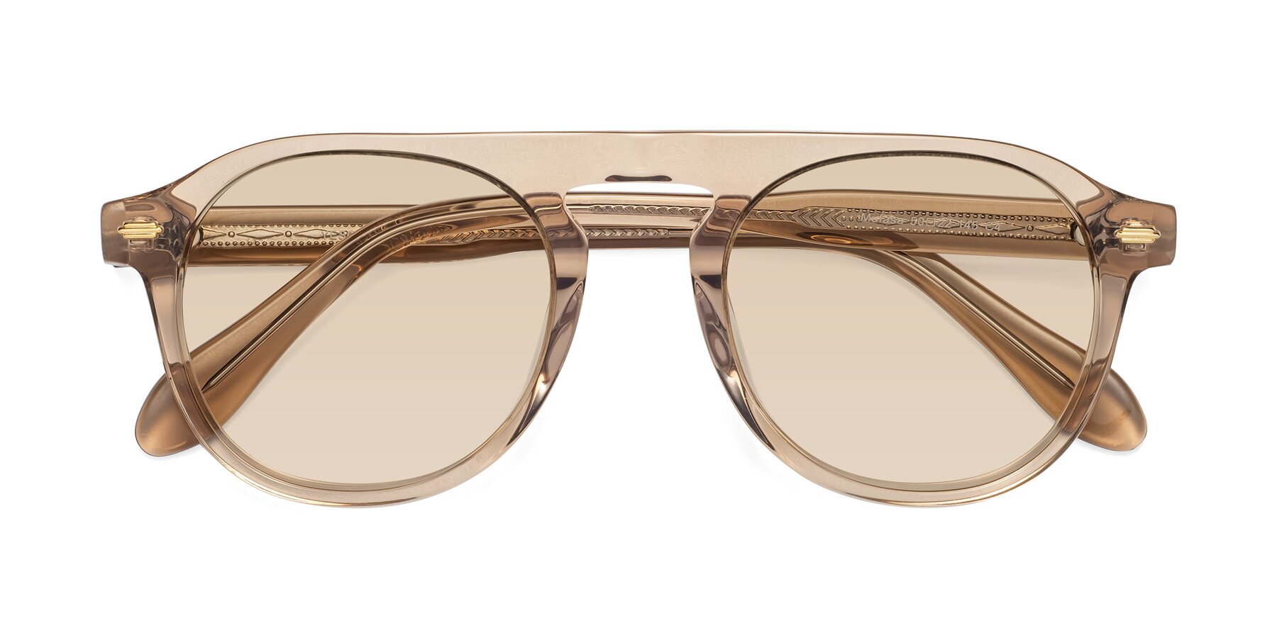 Folded Front of Mufasa in light Brown with Light Brown Tinted Lenses