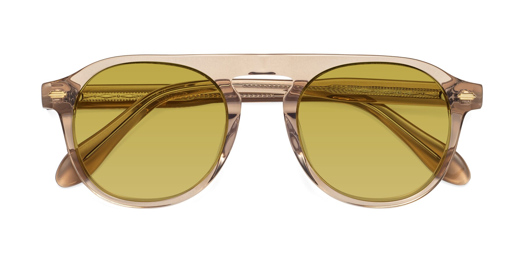 Folded Front of Mufasa in light Brown with Champagne Tinted Lenses