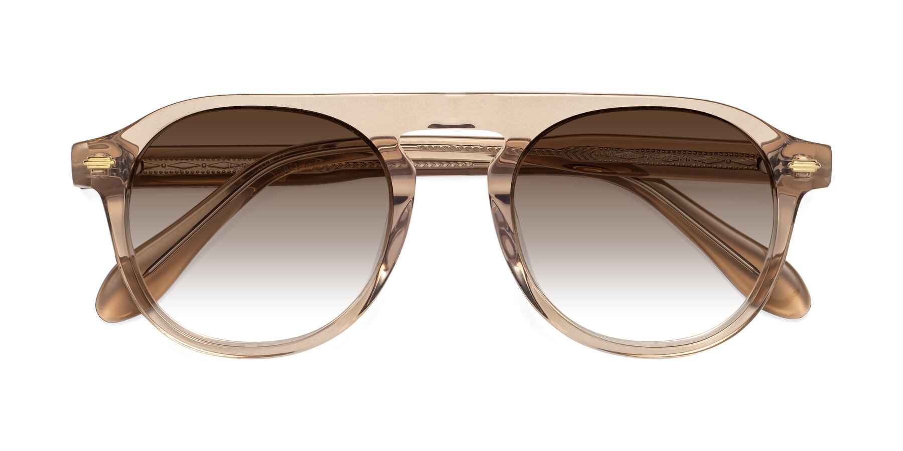 Folded Front of Mufasa in light Brown with Brown Gradient Lenses