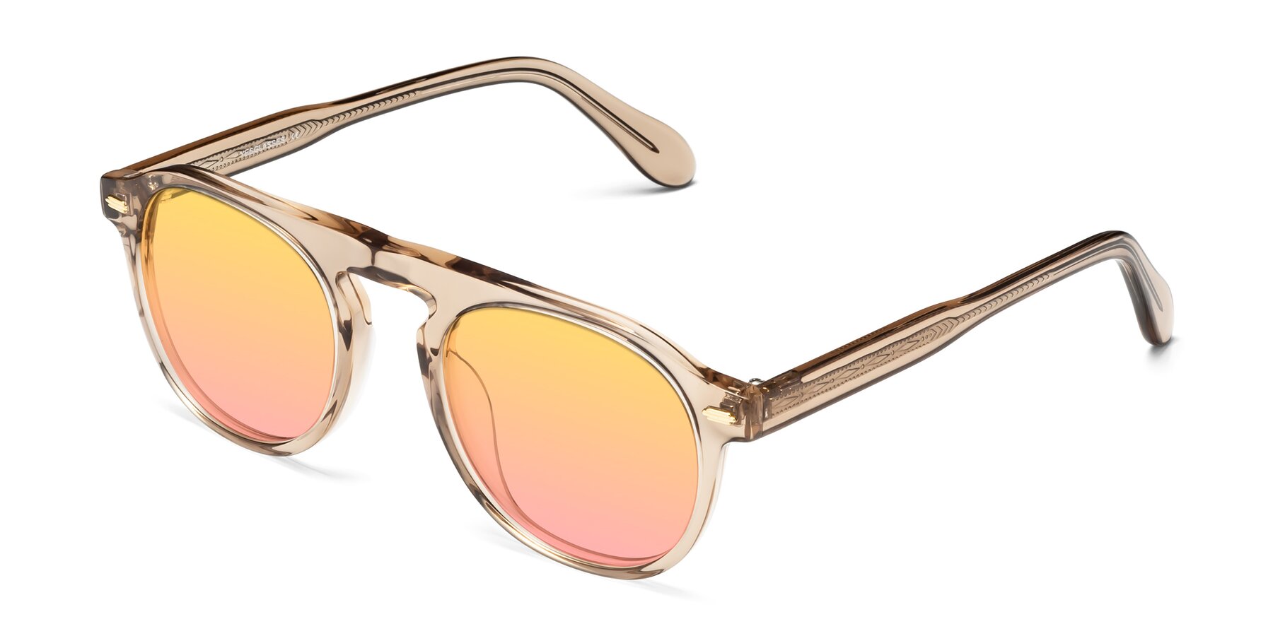Angle of Mufasa in light Brown with Yellow / Pink Gradient Lenses
