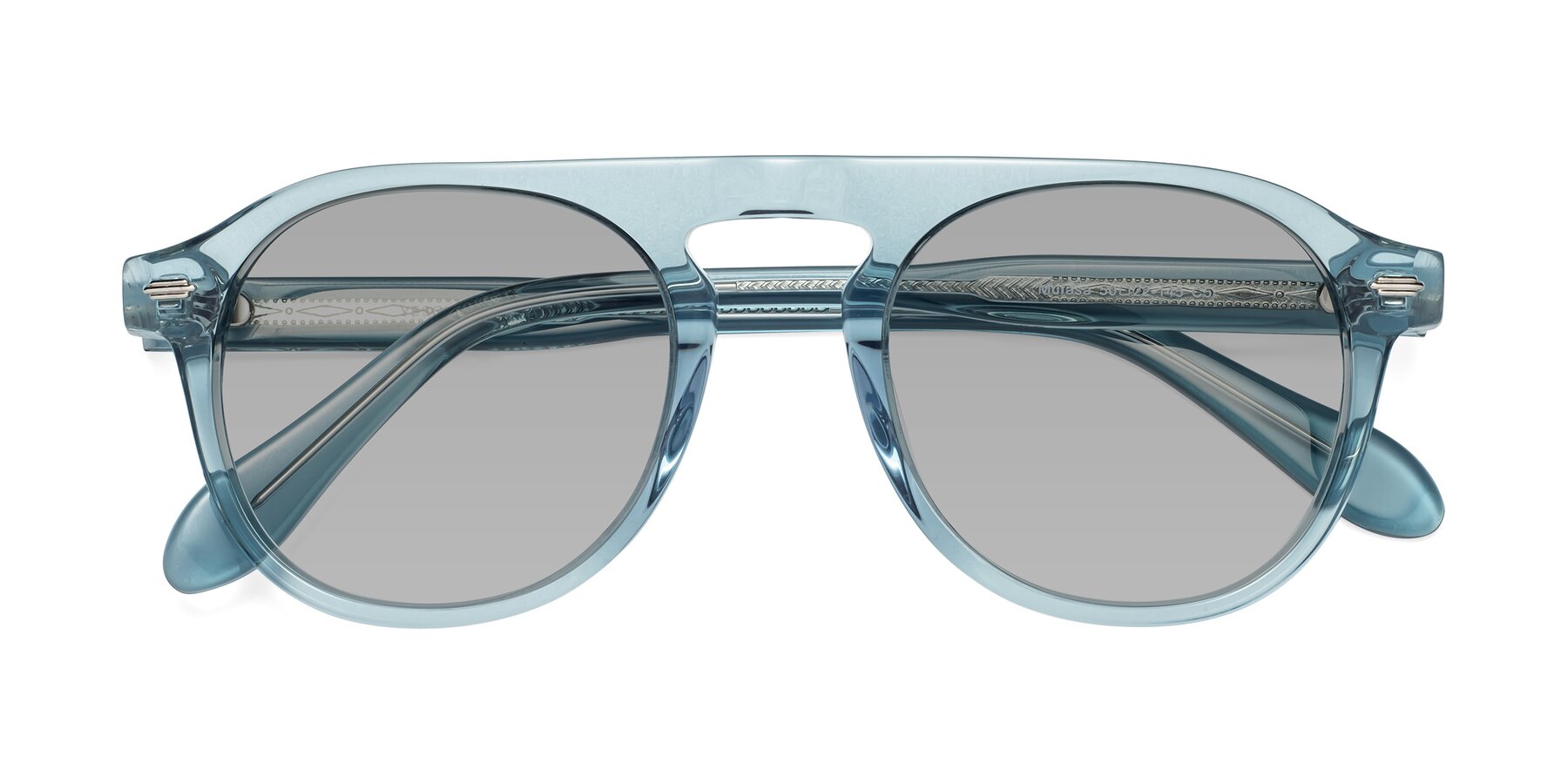 Folded Front of Mufasa in Light Blue with Light Gray Tinted Lenses