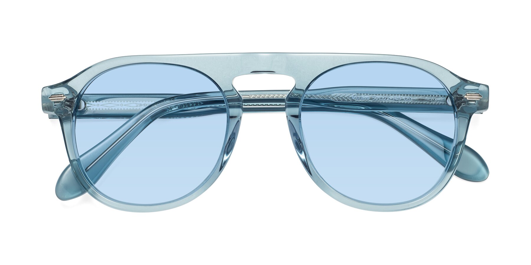 Folded Front of Mufasa in Light Blue with Light Blue Tinted Lenses