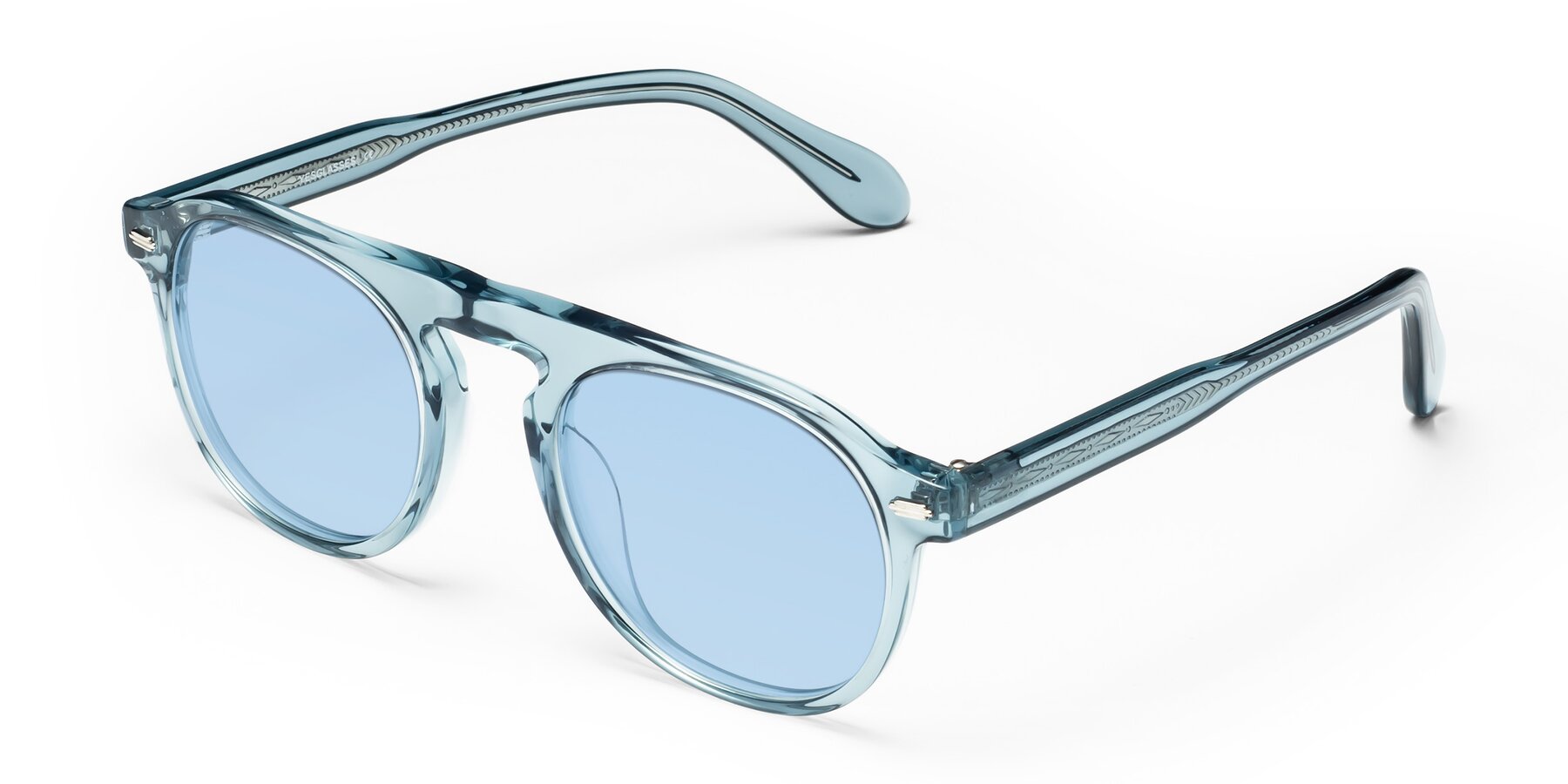 Angle of Mufasa in Light Blue with Light Blue Tinted Lenses
