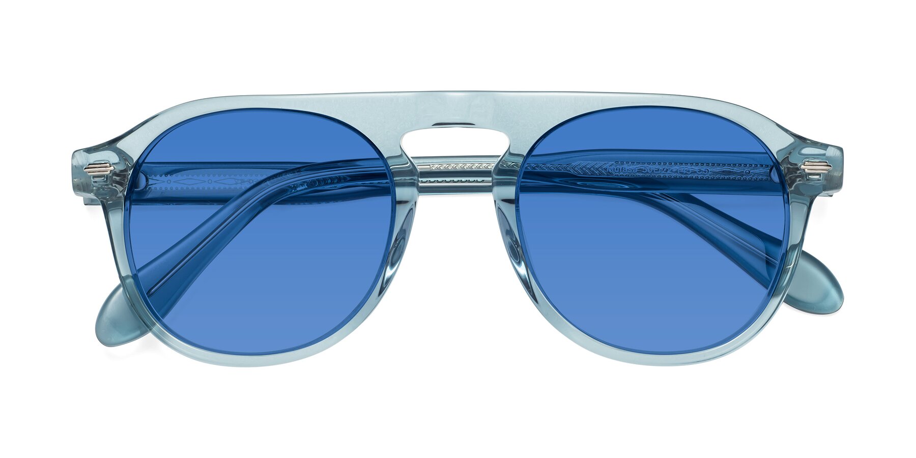 Folded Front of Mufasa in Light Blue with Blue Tinted Lenses