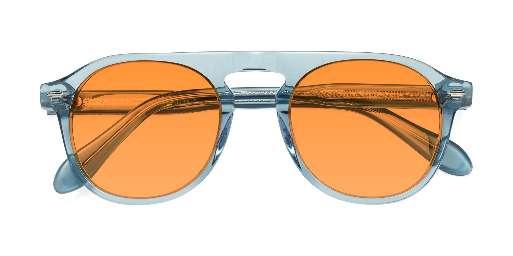 Folded Front of Mufasa in Light Blue with Orange Tinted Lenses