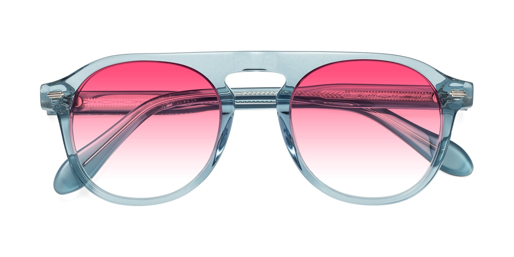 Folded Front of Mufasa in Light Blue with Pink Gradient Lenses