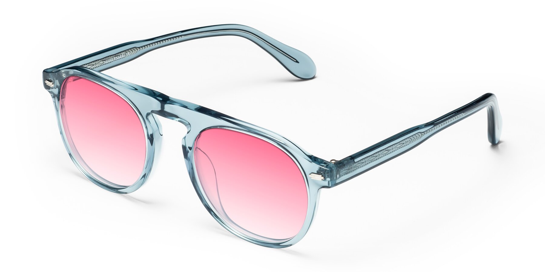 Angle of Mufasa in Light Blue with Pink Gradient Lenses