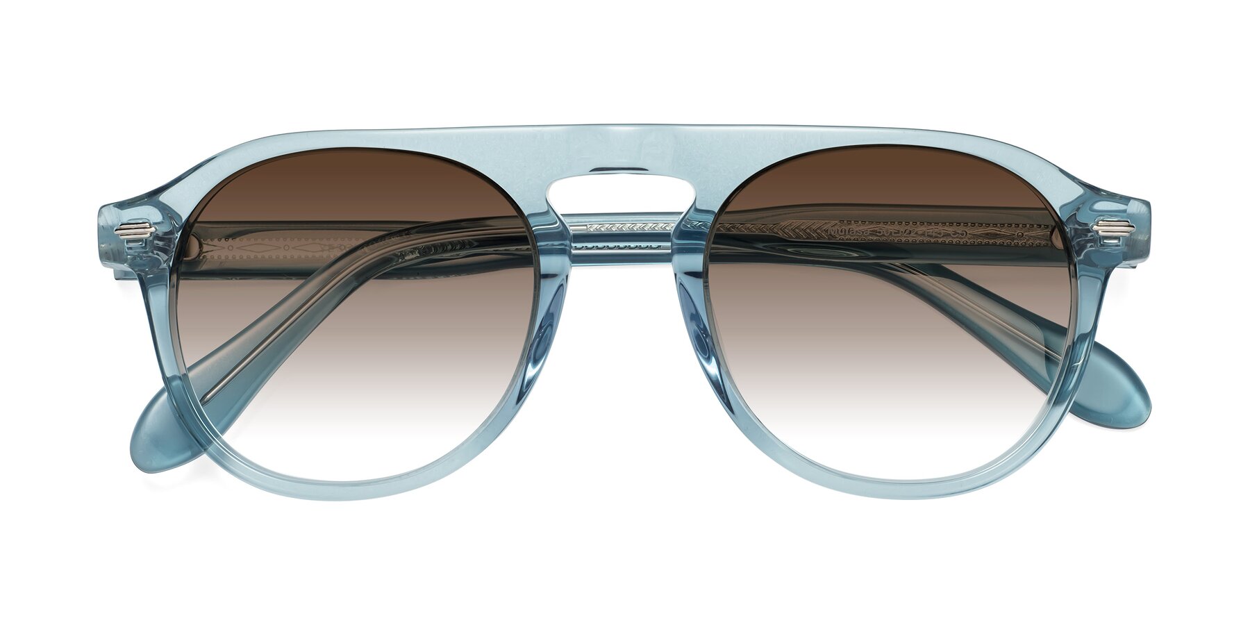 Folded Front of Mufasa in Light Blue with Brown Gradient Lenses