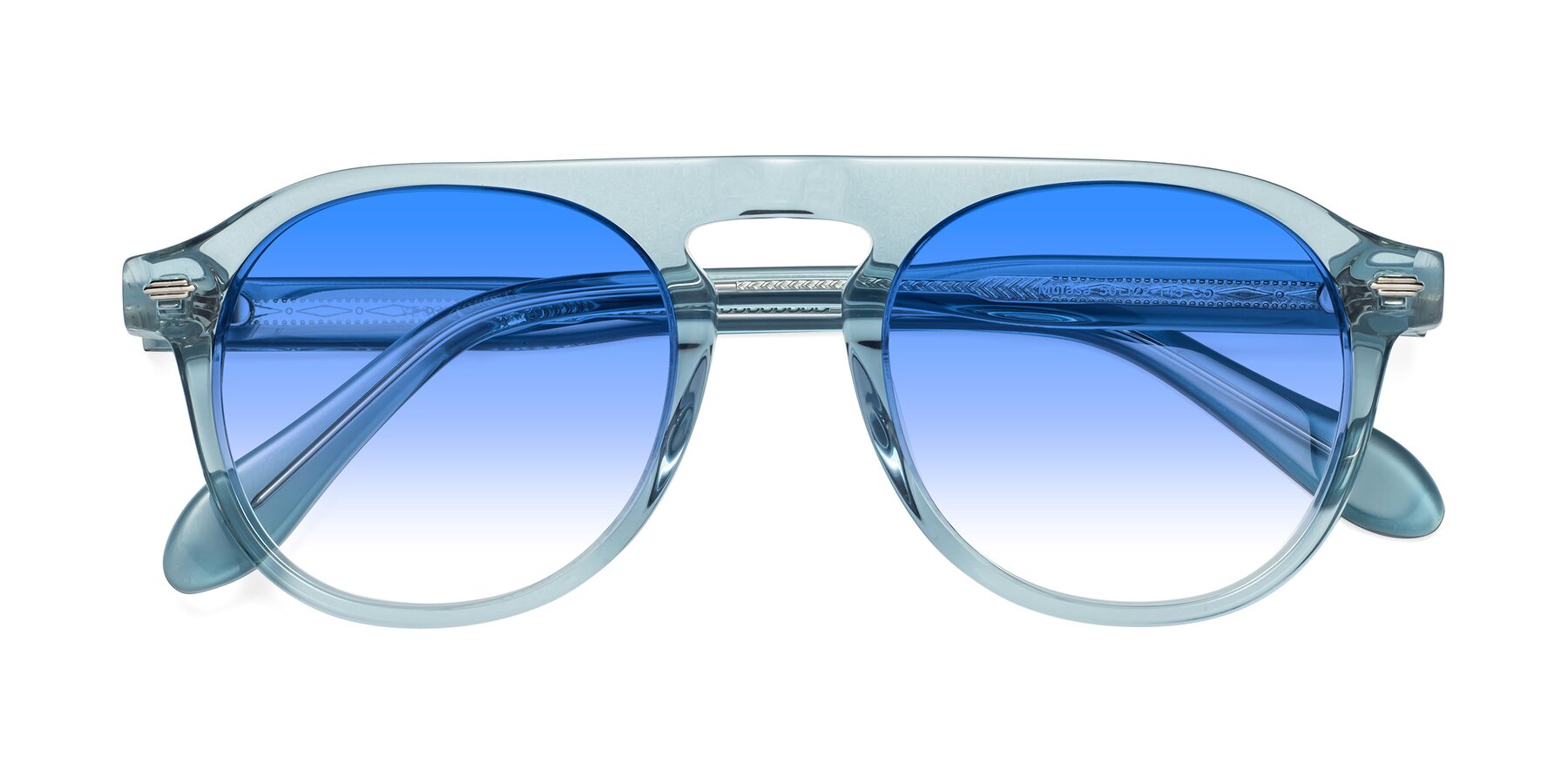 Folded Front of Mufasa in Light Blue with Blue Gradient Lenses