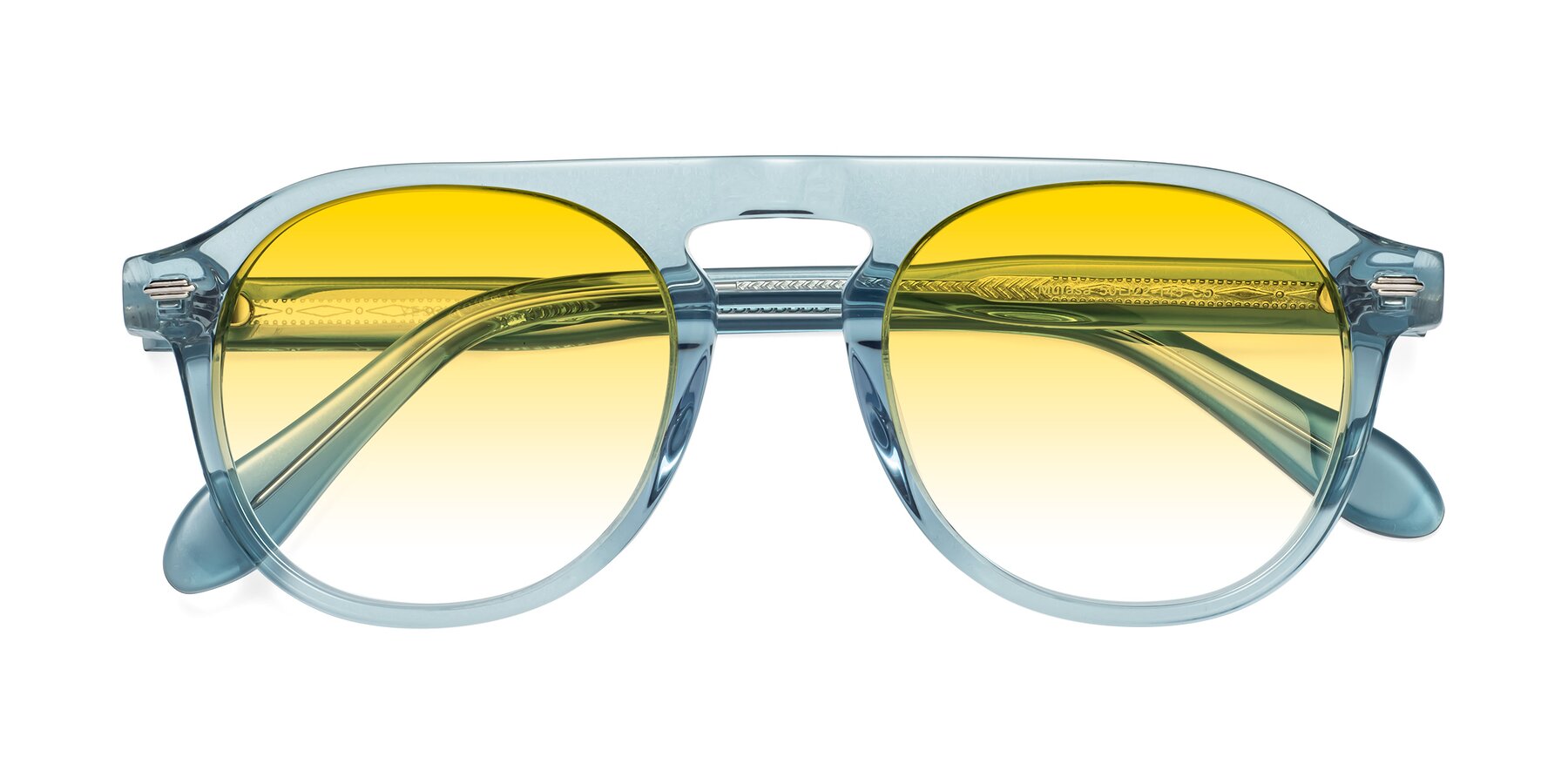 Folded Front of Mufasa in Light Blue with Yellow Gradient Lenses