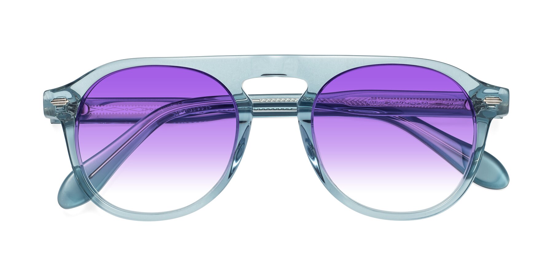 Folded Front of Mufasa in Light Blue with Purple Gradient Lenses