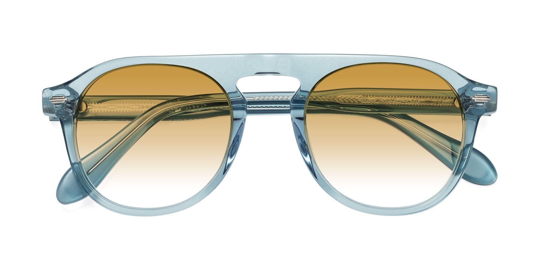 Folded Front of Mufasa in Light Blue with Champagne Gradient Lenses
