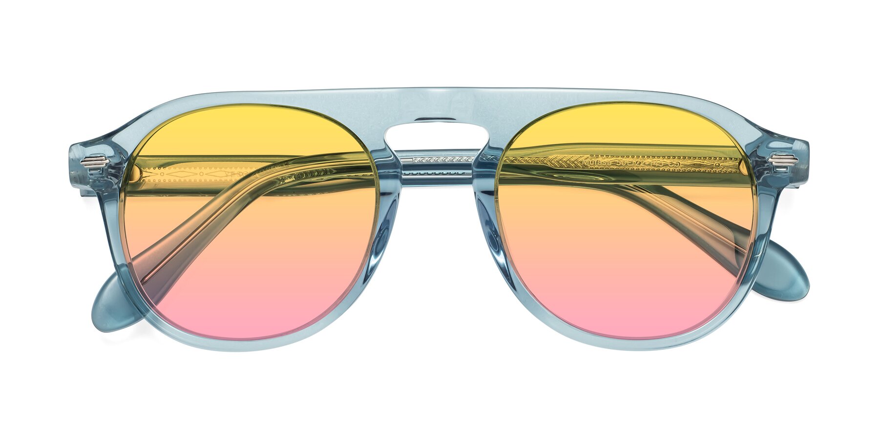 Folded Front of Mufasa in Light Blue with Yellow / Pink Gradient Lenses