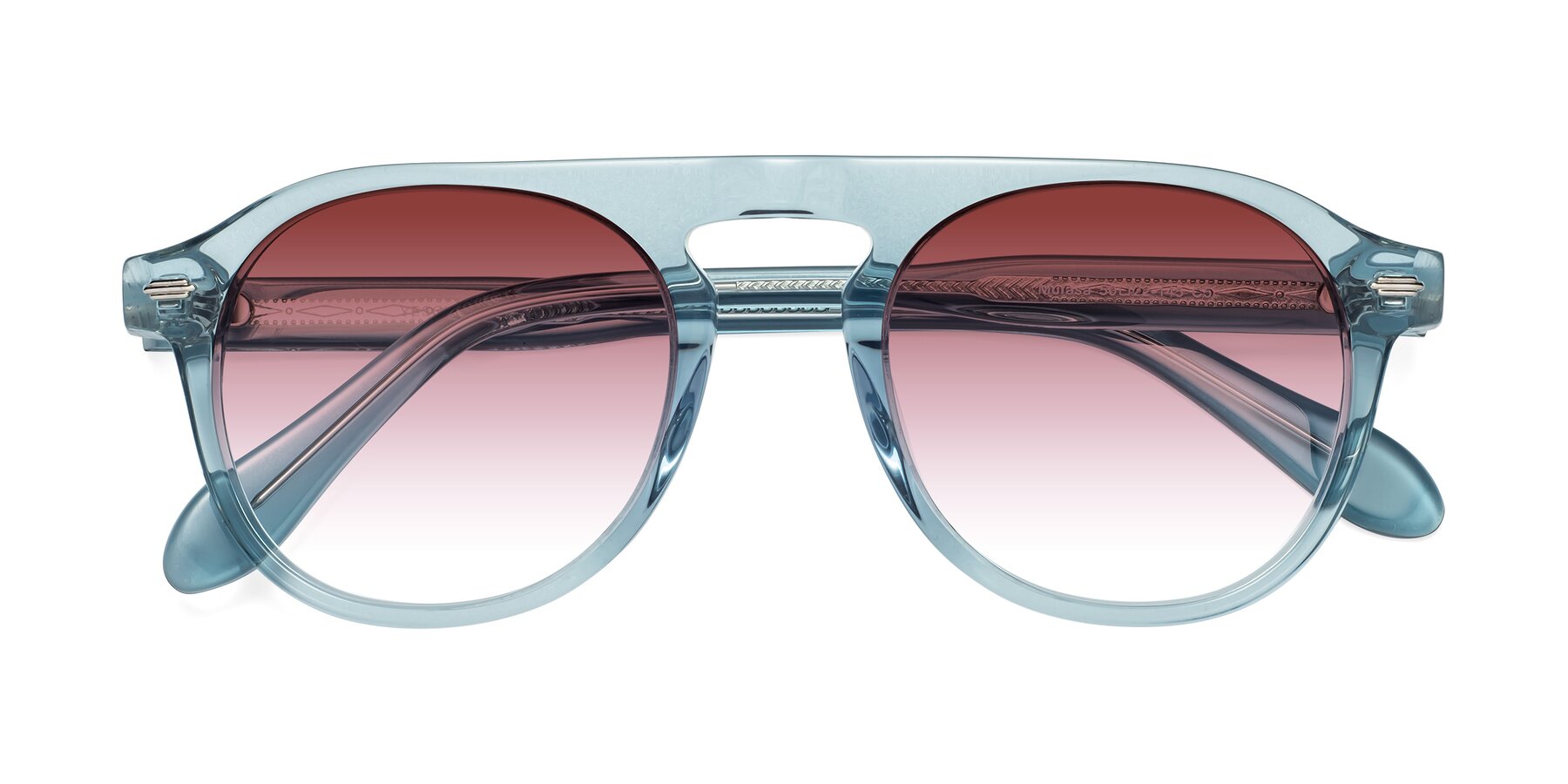 Folded Front of Mufasa in Light Blue with Garnet Gradient Lenses